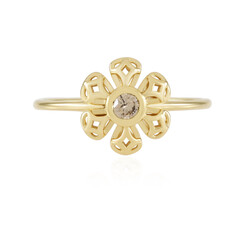 Zilveren ring met een I2 Champagne Diamant