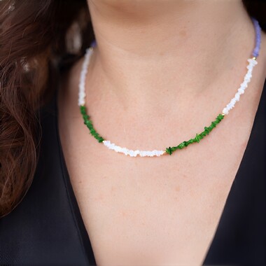Collana in argento con Tanzanite
