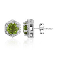 Boucles d'oreilles en argent et Péridot