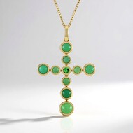 Collana in argento con Crisoprasio (KM by Juwelo)