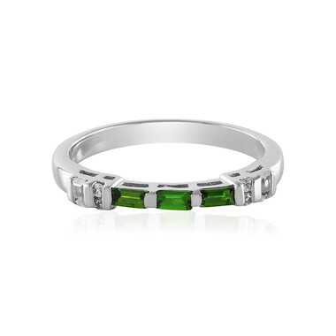 Russischer Diopsid-Silberring (Adela Silber)
