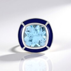 Ciondolo in argento con Topazio Blu Svizzero