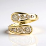 Anello in oro con Diamante Champagne I2 (de Melo Gold)