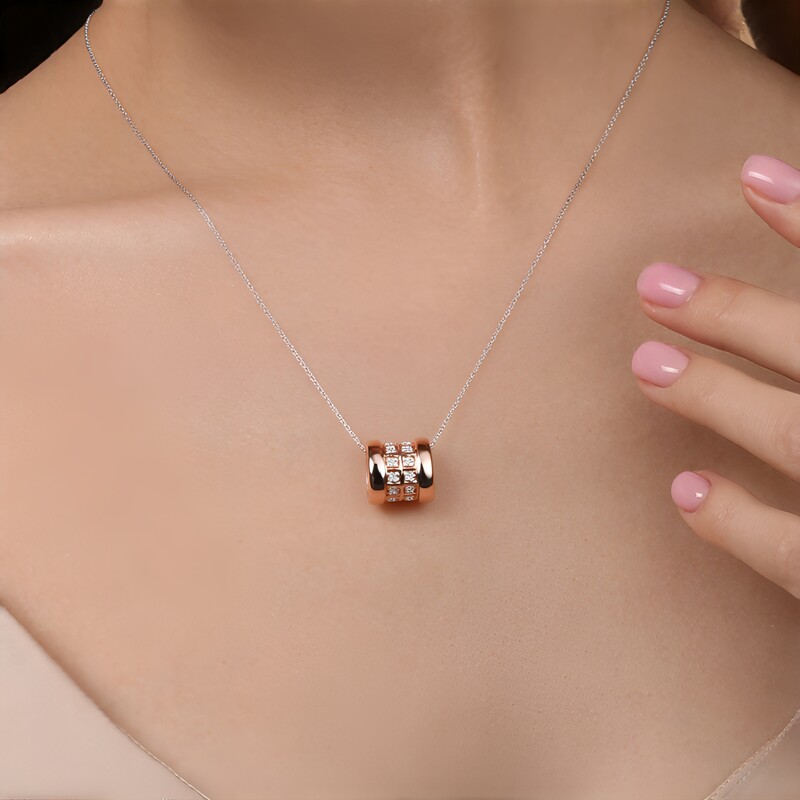 Ciondolo in oro con Diamante Rose de France SI1 di Argyle (Annette)