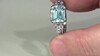 Anillo en plata con Topacio azul cielo