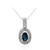 Collier en argent et Topaze bleu de Londres