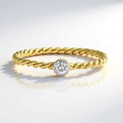 Anello in oro con Diamante SI2 (G) (Annette)