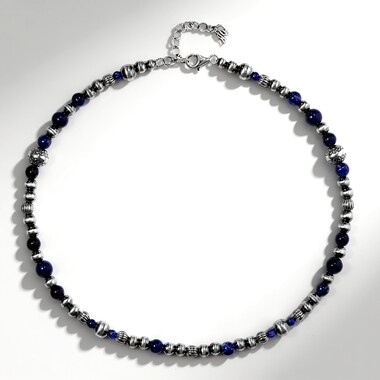 Sodalite Silver Necklace (Desert Chic)