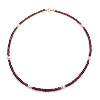 Collana in argento con Granato d’India