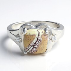 Anello in argento con Diaspro Dentritico Sonora