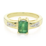 Anello placcato in oro con Smeraldo Bahia