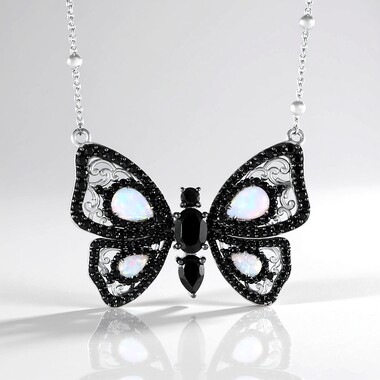 Collar en plata con Ópalo de Welo (Dallas Prince Designs)