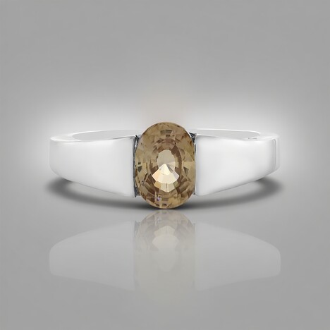 Anello in argento con Zircone Canarino