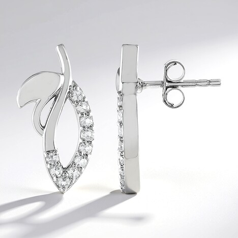 Orecchini in argento con Topazio Bianco