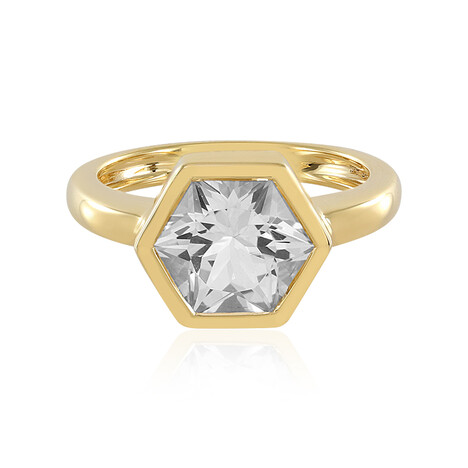 Weißer Topas-Silberring