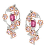 Orecchini in argento con Rubellite (Gems en Vogue)