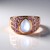 Anello in argento con Pietra di Luna Bianca (KM by Juwelo)