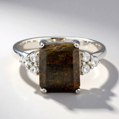 Anello in argento con Quarzo Dinosauro