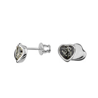 Boucles d'oreilles en argent et Ambre vert de Baltique