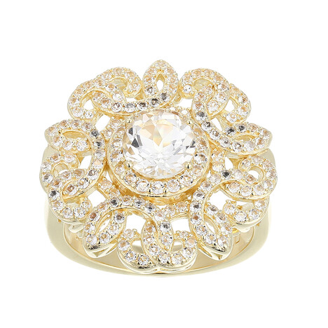 Weißer Topas-Silberring (Adela Silber)