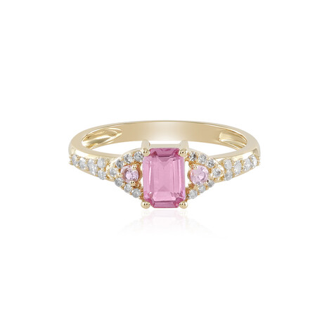 Pinkfarbener Saphir-Goldring