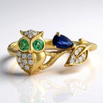 Anello in oro con Zaffiro Ceylon Blu (CIRARI)