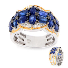 Blauer Saphir-Silberring (Gems en Vogue)