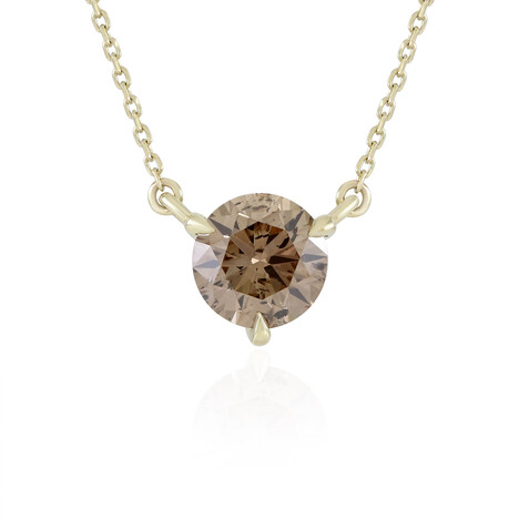 Gouden halsketting met een I2 Champagne Diamant (de Melo Gold)