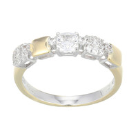 Bague en argent et Topaze blanche (Adela Silber)
