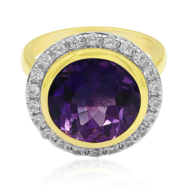 Anello in oro con Ametista Uruguay