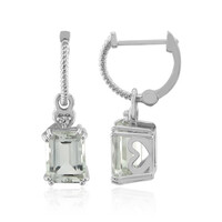 Boucles d'oreilles en argent et Améthyste verte
