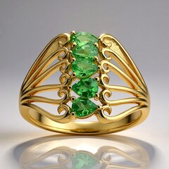 Anello in oro con Tsavorite AAA del Kenia