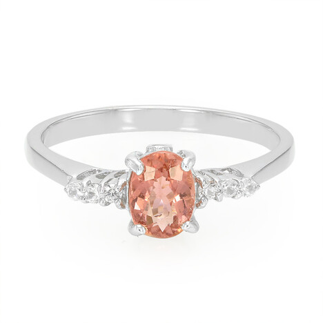 Bague en argent et Tourmaline cuprifère rose