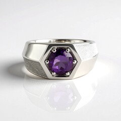 Anello in argento con Ametista del Marocco (de Melo)