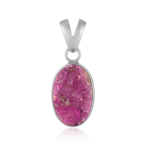 Cobalt Calcite Silver Pendant (Bali Barong)