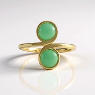 Bague en argent et Chrysoprase (KM by Juwelo)