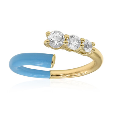 Anillo en plata con Topacio blanco