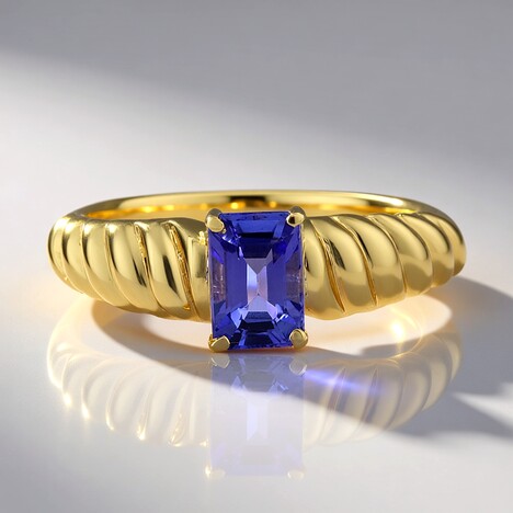 Anello in oro con Tanzanite AAA (de Melo Gold)