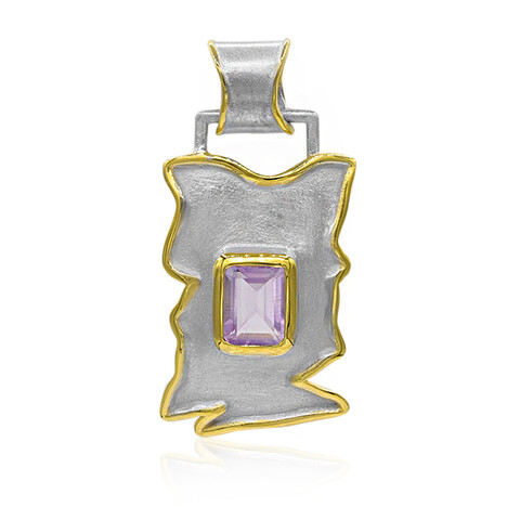 Zilveren hanger met een lavendel amethist (MONOSONO COLLECTION)