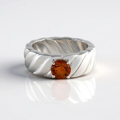 Anello in argento con Citrino Madeira (de Melo Essence)