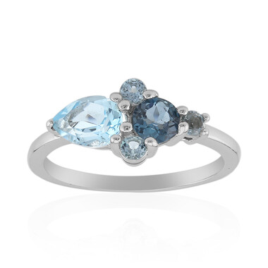 Anello in argento con Topazio Blu Cielo
