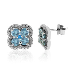 Orecchini in argento con Topazio Blu Cielo