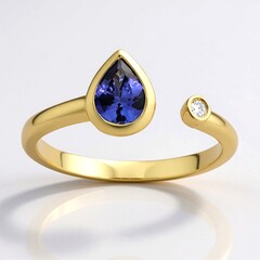 Anello in oro con Tanzanite AAA