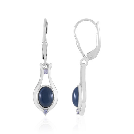 Pendientes en plata con Ópalo azul (KM by Juwelo)