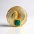 Ciondolo in argento con Malachite (Ornaments by de Melo)