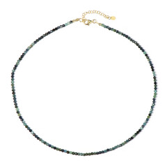 Blauer Turmalin-Silberhalskette