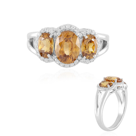 Mandarin-Zirkon-Silberring