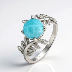 Anello in argento con Larimar