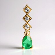Pendentif en or et Emeraude de Zambie