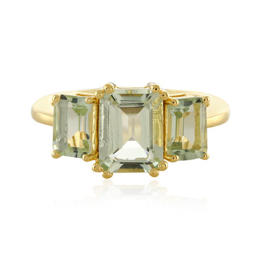 Grüner Amethyst-Silberring